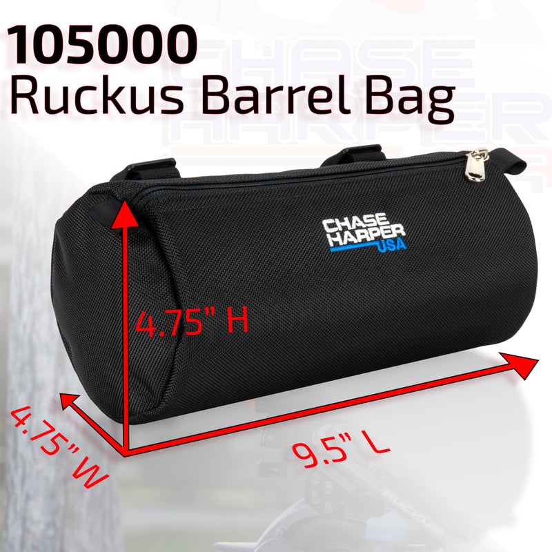 Chase Harper USA Ruckus Barrel Bag - Highly Durable Industrial Grade Ballistic Nylon Exterior with Strong Thermoplastic Insert 105000BLK - Image 3